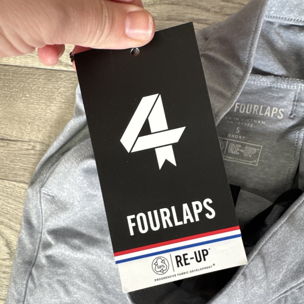 Fourlaps Equip Pants Pull On Stretch Athletic Slim Leg Gray sz S Short - Picture 6 of 8